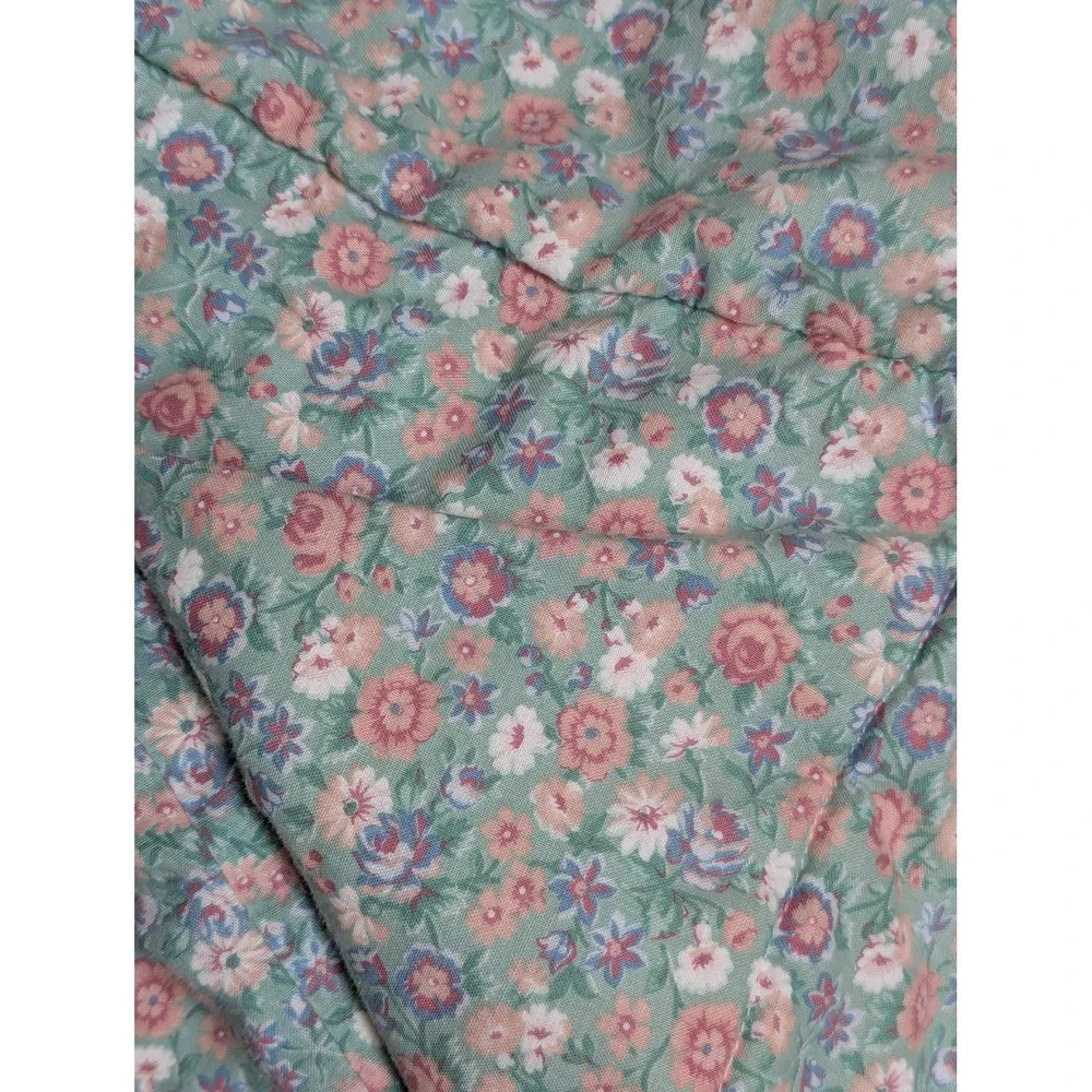 Vintage Handmade Rose Appliqué Quilt – 86